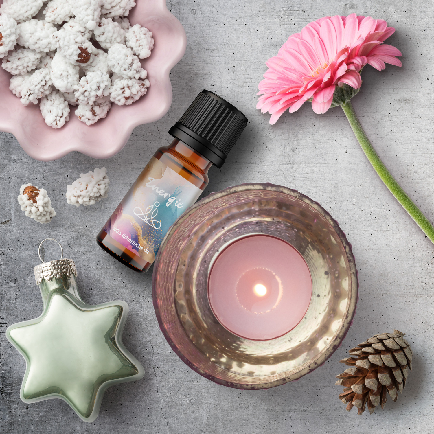 Premium Wellness Duftöl Adventskalender mit 24 ätherischen Ölen & zeitloser Duftlampe