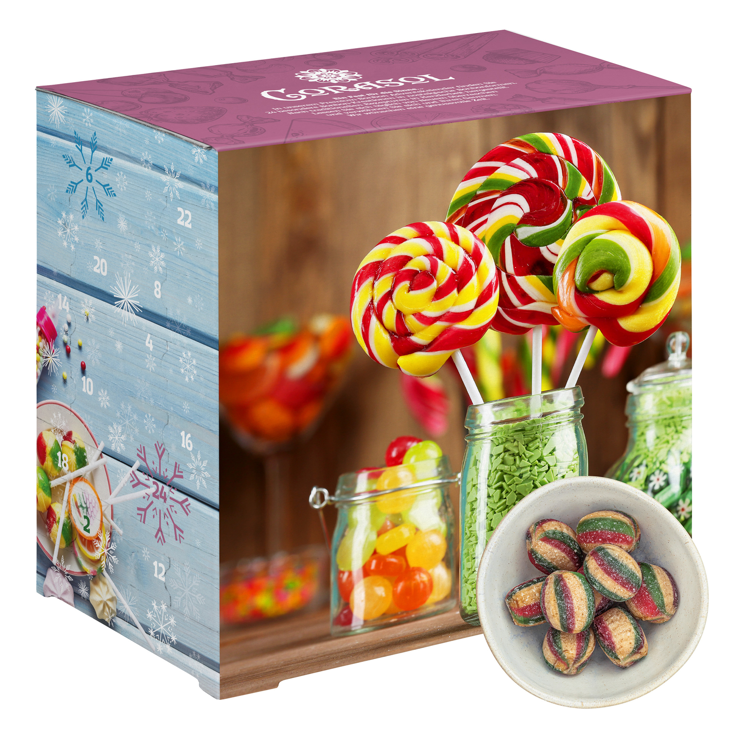 Corasol Premium Bonbons Adventskalender mit nostalgischen Süßigkeiten (720 g)